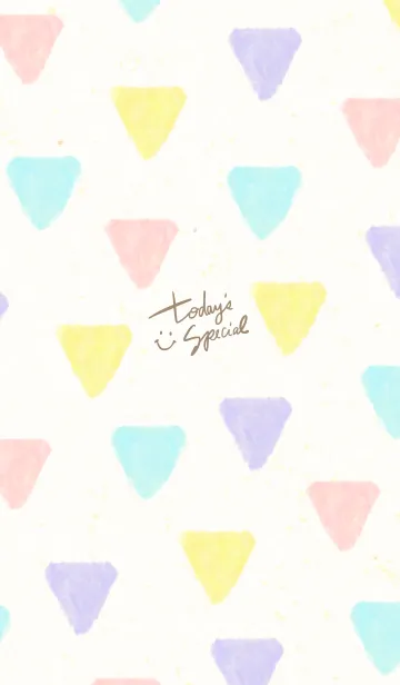 [LINE着せ替え] 水彩パステル三角9の画像1