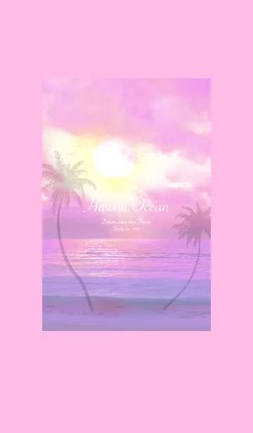 [LINE着せ替え] ハワイの海 Hawaii Ocean3 Pinkの画像1