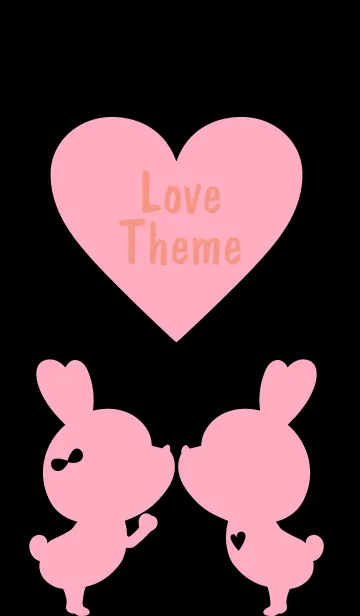 [LINE着せ替え] LOVE THEME Pink and Black 96の画像1