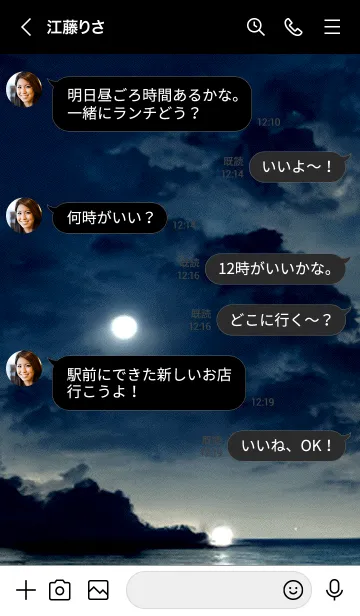 [LINE着せ替え] 神秘の月夜「テンオ」。の画像4