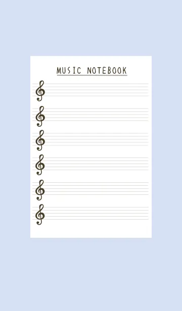 [LINE着せ替え] 音楽ノートの着せかえ/ブルーグレイの画像1