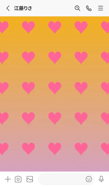 [LINE着せ替え] 山吹色❤︎くすみピンク/TKCJの画像3