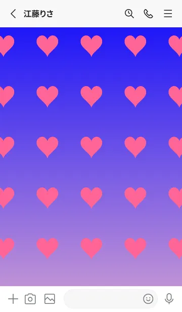 [LINE着せ替え] ブルー❤︎くすみピンク/TKCJの画像3