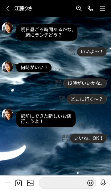 [LINE着せ替え] 神秘の月夜「フォ」。の画像4