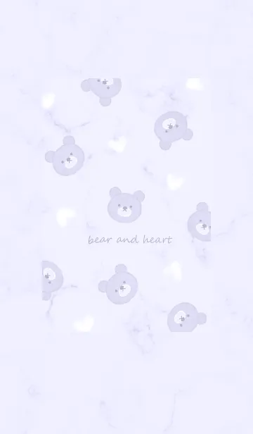 [LINE着せ替え] クマとハート3♥ライラック12_1の画像1
