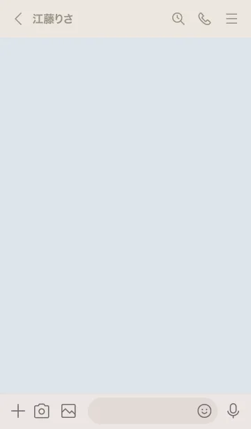 [LINE着せ替え] mini ♥ heart 03 - くすみブルーの画像3