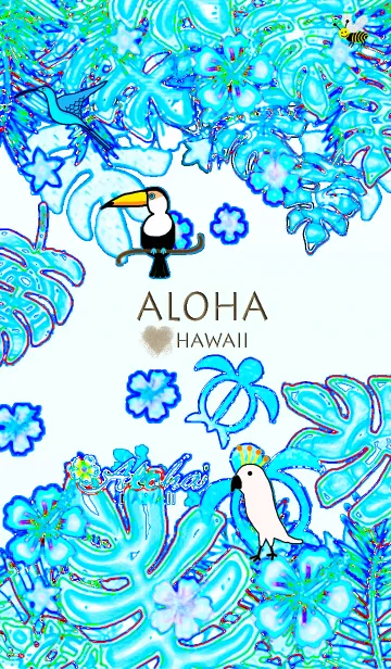 [LINE着せ替え] ナチュラル♫ハワイ＊ALOHA+307の画像1