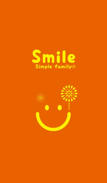 [LINE着せ替え] スマイル＆花火-朱色の画像1