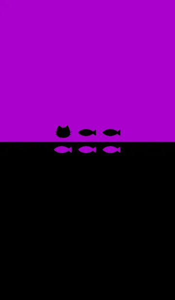 [LINE着せ替え] ねことおさかな(dark colors:09)の画像1