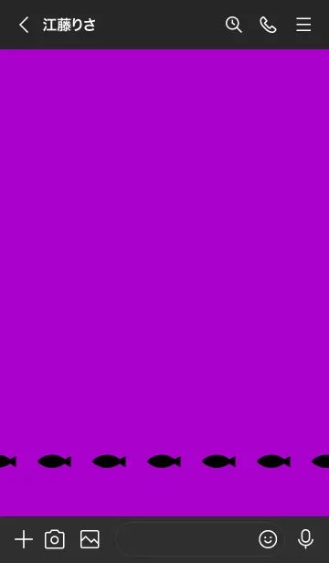 [LINE着せ替え] ねことおさかな(dark colors:09)の画像3