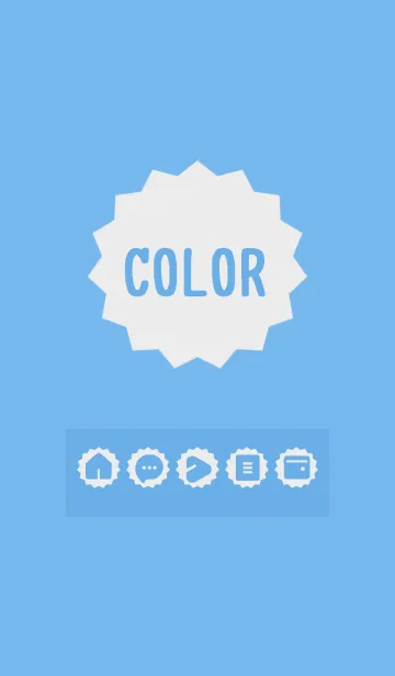 [LINE着せ替え] blue color M01の画像1