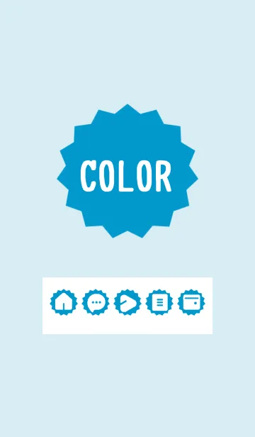 [LINE着せ替え] blue color M02の画像1