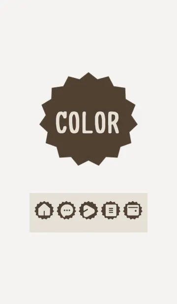 [LINE着せ替え] brown color M03の画像1