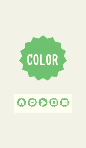 [LINE着せ替え] green color M01の画像1