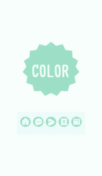 [LINE着せ替え] green color M05の画像1