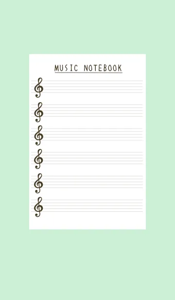 [LINE着せ替え] 音楽ノート/ライトミントグリーンの画像1