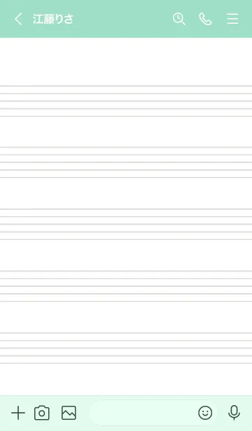 [LINE着せ替え] 音楽ノート/ライトミントグリーンの画像3