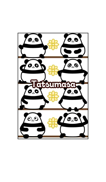 [LINE着せ替え] たつまさ★まんまるカワイイ♥パンダの画像1