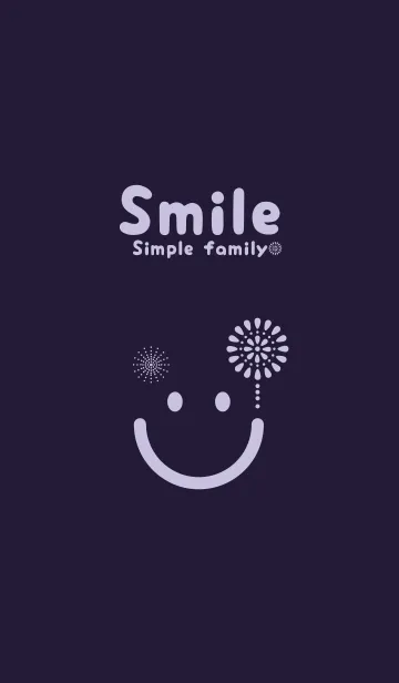 [LINE着せ替え] スマイル＆花火-エッグプラントの画像1