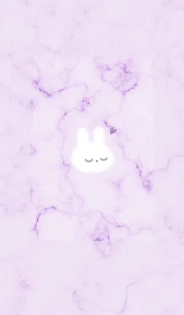 [LINE着せ替え] シンプルうさぎとマーブル♥パープル05_1の画像1