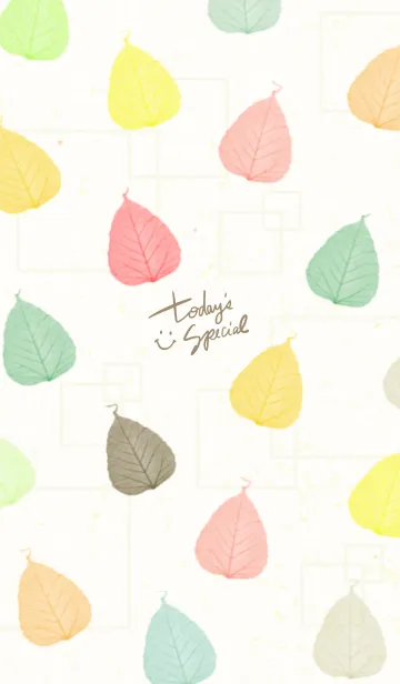 [LINE着せ替え] カラフルな葉っぱ9の画像1