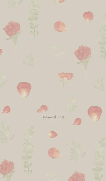 [LINE着せ替え] botanical rose -beige-の画像1