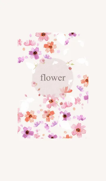 [LINE着せ替え] 水彩で描くコスモスの優しい世界・9の画像1