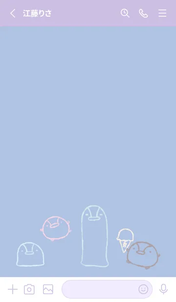 [LINE着せ替え] もにっとぺんぎん 夢見心地の画像3