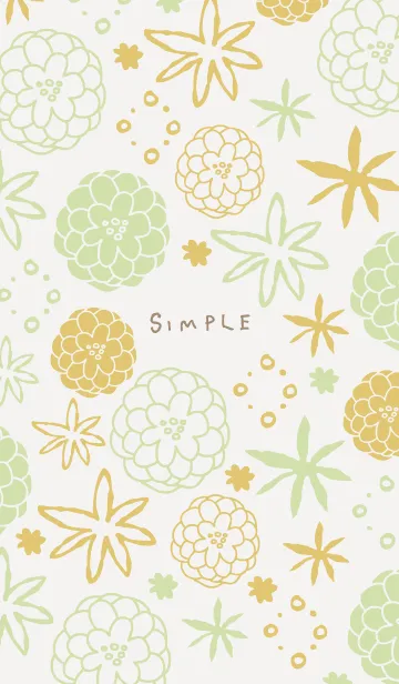 [LINE着せ替え] 手書きのお花 ほんわかの画像1