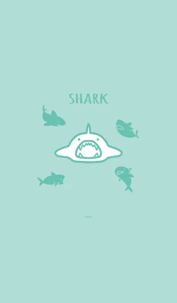 [LINE着せ替え] ミントグリーン : sharkの画像1