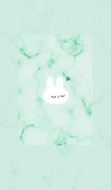 [LINE着せ替え] シンプルうさぎとマーブル♥ミント15_1の画像1