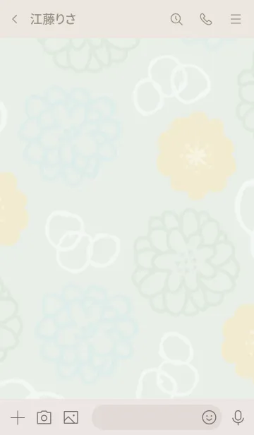 [LINE着せ替え] お花と白い輪22の画像3