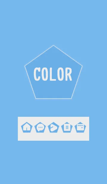 [LINE着せ替え] blue color I06の画像1