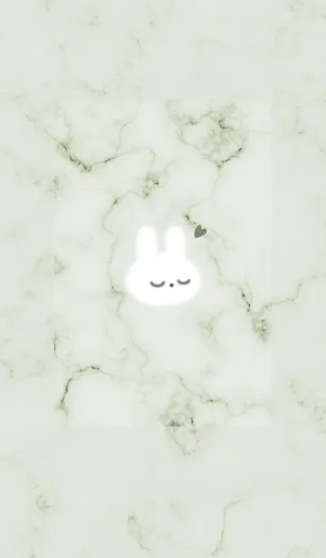 [LINE着せ替え] シンプルうさぎとマーブル♥グリーン13_1の画像1