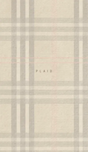 [LINE着せ替え] シンプル チェック柄 01 - beige & red (i)の画像1