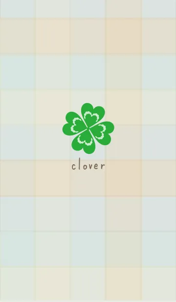 [LINE着せ替え] クローバー チェック柄の画像1