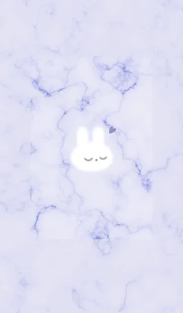 [LINE着せ替え] シンプルうさぎとマーブル♥すみれ色06_1の画像1