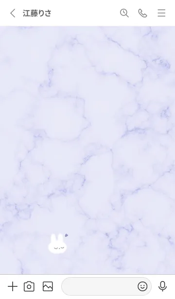 [LINE着せ替え] シンプルうさぎとマーブル♥すみれ色06_1の画像3