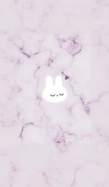 [LINE着せ替え] シンプルうさぎとマーブル♥パープル11_1の画像1