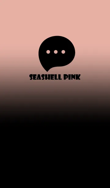 [LINE着せ替え] Black & Seashell Pink Theme V2 (JP)の画像1