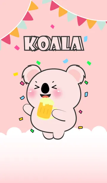 [LINE着せ替え] Cute Pink Koala Love Party Theme (JP)の画像1