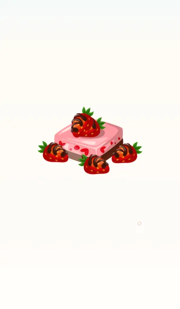 [LINE着せ替え] Cute Strawberry Chocolate Cake！ (BGV4)の画像1