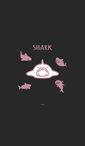 [LINE着せ替え] ブラック ピンク : sharkの画像1
