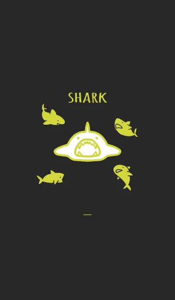 [LINE着せ替え] ブラック イエロー : sharkの画像1