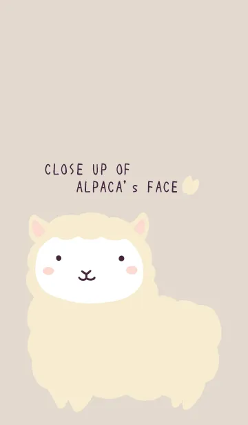 [LINE着せ替え] シンプルなアルパカの着せかえ/ベージュの画像1