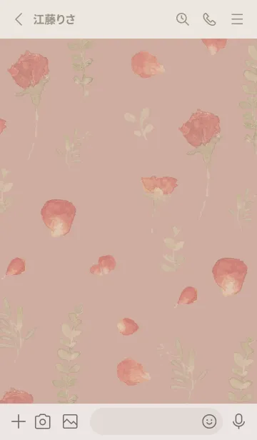 [LINE着せ替え] botanical rose -pink beige-の画像3