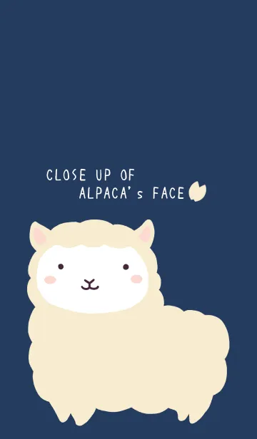 [LINE着せ替え] シンプルなアルパカ/紺/ベージュの画像1