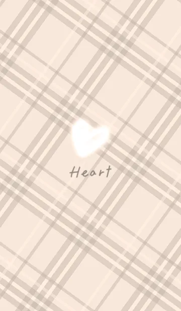 [LINE着せ替え] ふわふわハートとチェック♥オレンジ14_1の画像1