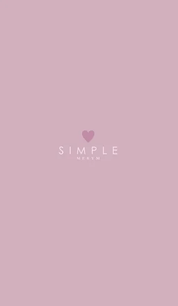 [LINE着せ替え] DUSKY PINK - SIMPLE HEART 3の画像1