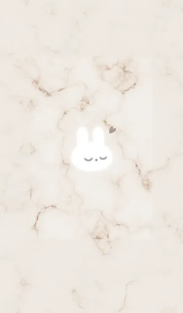 [LINE着せ替え] シンプルうさぎとマーブル♥ブラウン09_1の画像1